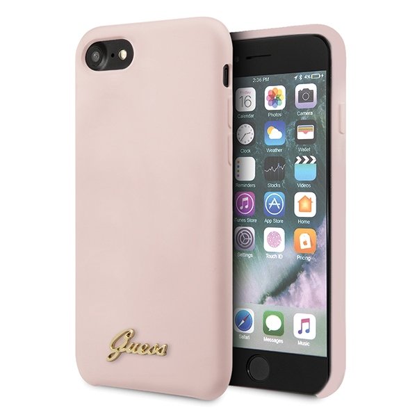 iPhone 7 / 8 Telefontok - Guess Silicone Vintage Gold Logo