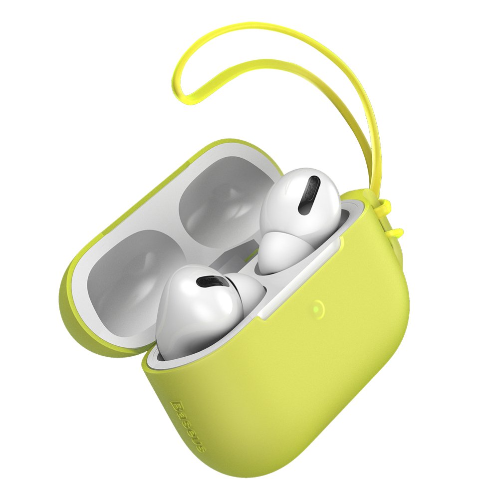 Ultravékony sárga színű szilikongél AirPods PRO tartó - AirPods Pro: Baseus Let's go