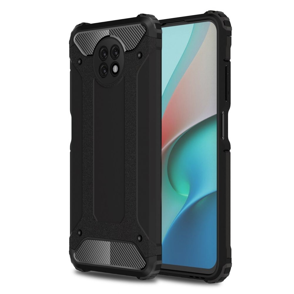 Xiaomi Redmi Note 9T 5G Telefontok - Defender II fekete ütésálló hátlap tok