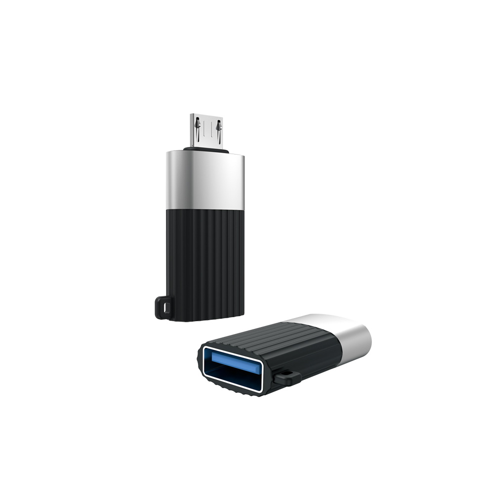 XO NB149-G - USB / MicroUSB adapter fekete/ezüst