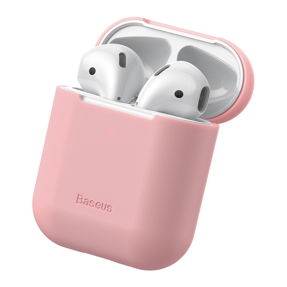 Baseus Ultrathin AirPods 1/2 tartó - pink szilikon - Airpods 1/2 tartó