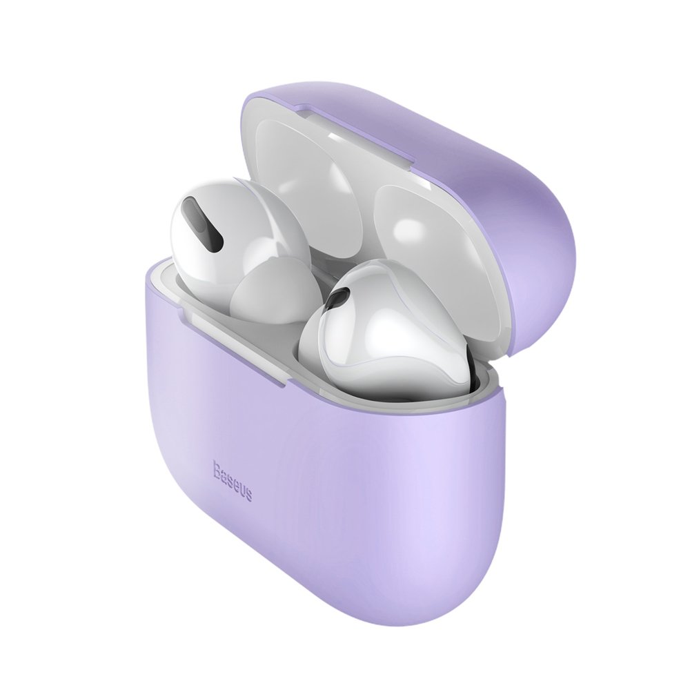 AirPods Pro: Baseus - ultravékony lila szilikongél AirPods PRO tartó