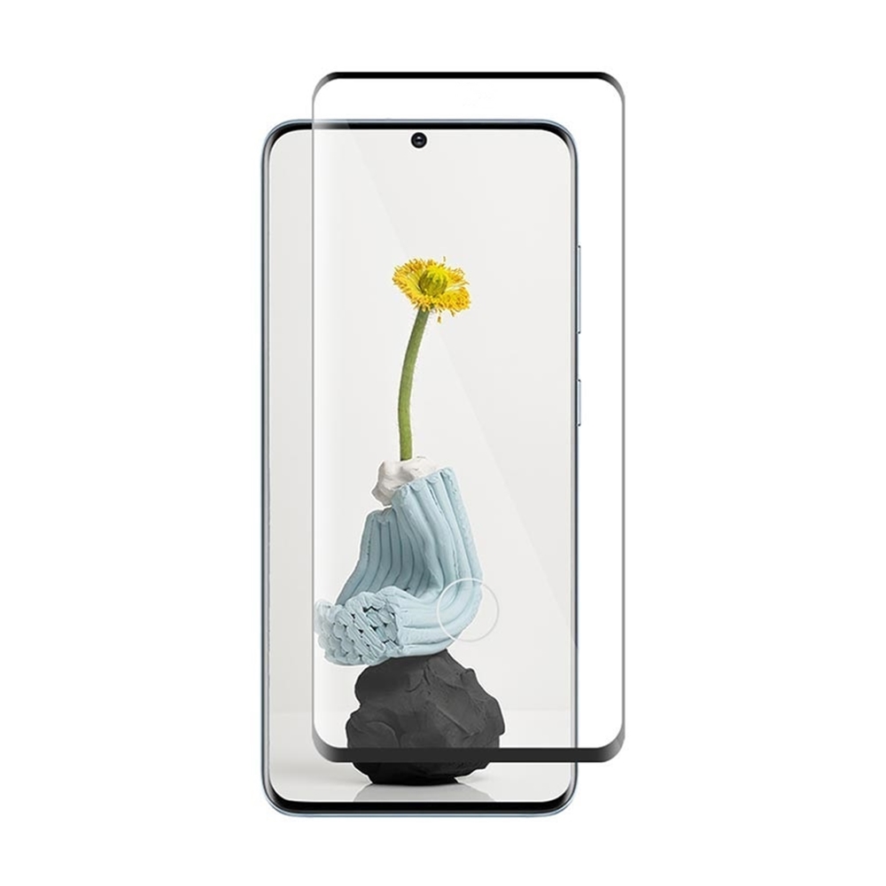 Samsung Galaxy S21 Ultra üvegfólia - 5D full glue, super kemény tokbarát fólia fekete kerettel (az íves részre ráhajlik)