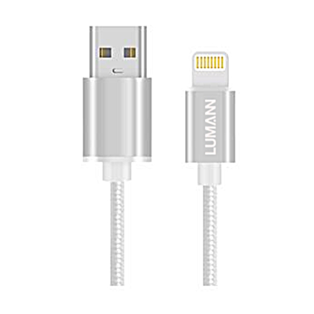 Adatkábel: Lumann - Lightning / USB ezüst adatkábel 1m
