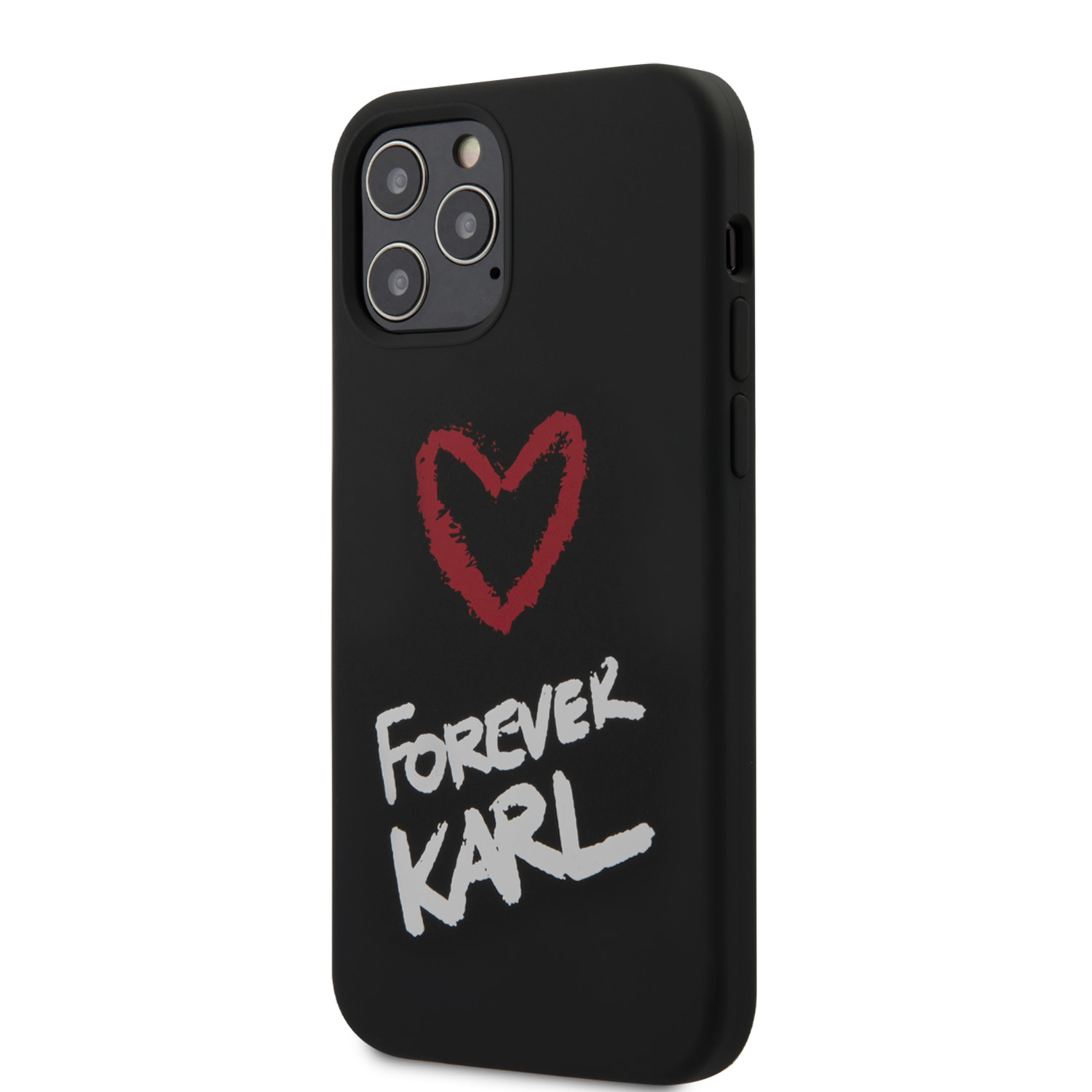iPhone 12 Pro Telefontok - Karl Lagerfeld Forever Karl Kemény Tok - Fekete