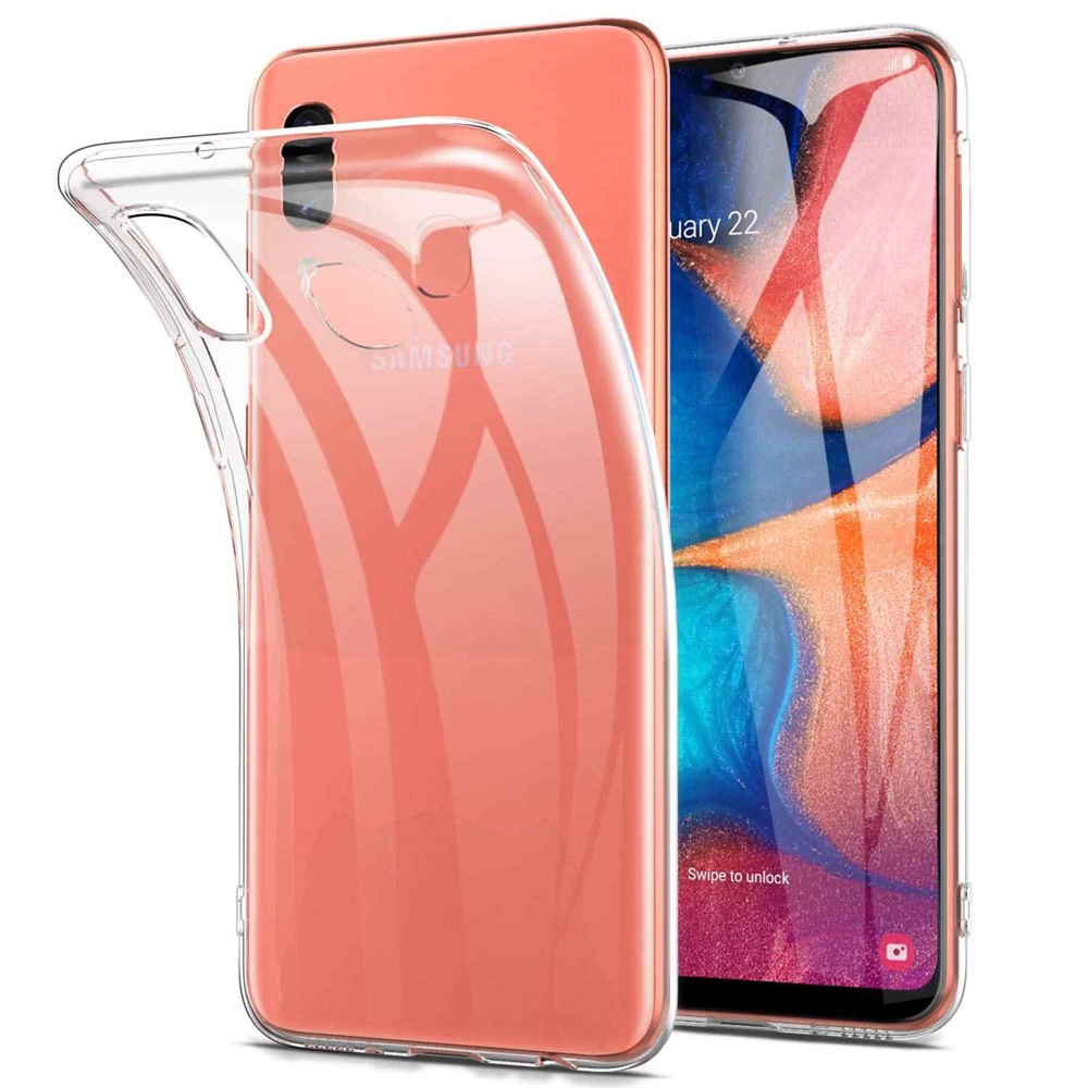 Samsung Galaxy A20e Telefontok - 2mm-es átlátszó szilikon tok