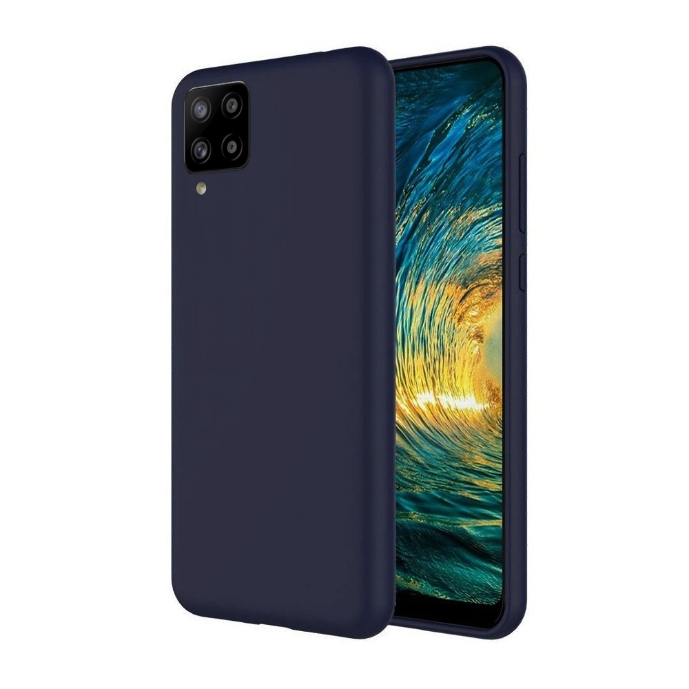 Samsung Galaxy A42 5G Telefontok - kék szilikon hátlap tok