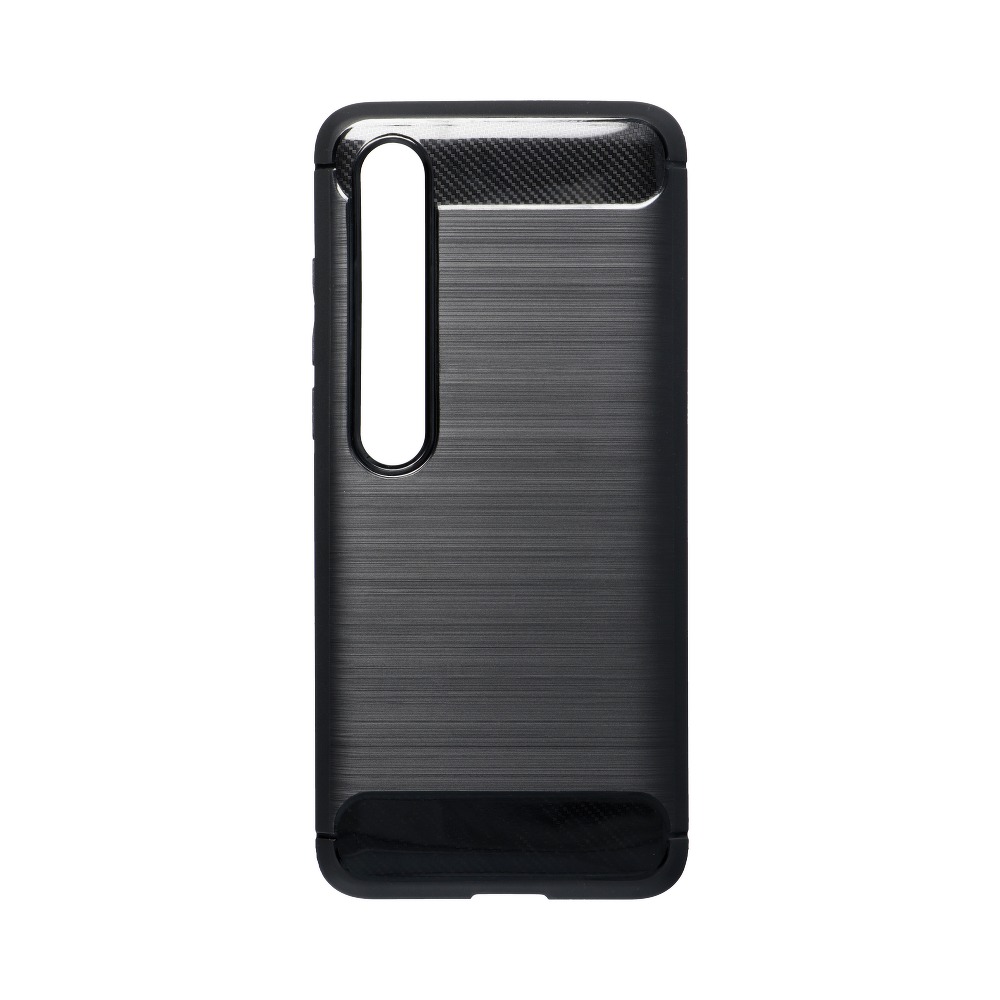Xiaomi Mi 10 Telefontok - Carbon Fiber fekete szilikon tok
