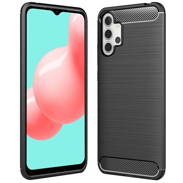 Samsung Galaxy A32 5G Telefontok - Forcell CARBON fekete szilikon tok