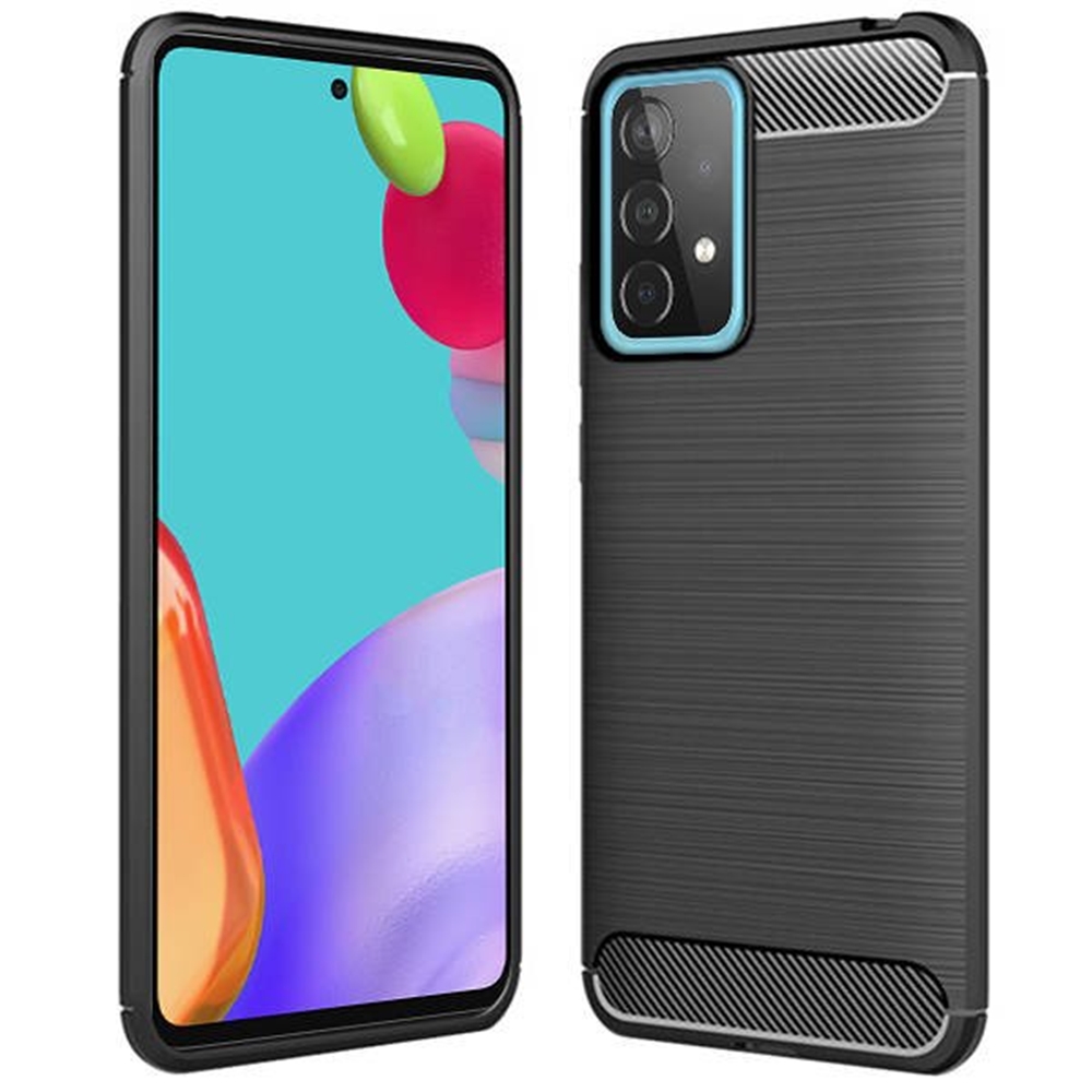Samsung Galaxy A52 / A52 5G / A52s 5G Telefontok - Forcell CARBON fekete szilikon tok