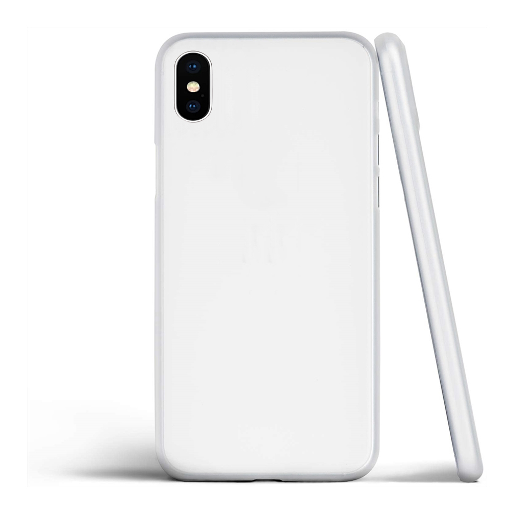 iPhone X / XS Telefontok - fehér áttetsző szilikon hátlap tok
