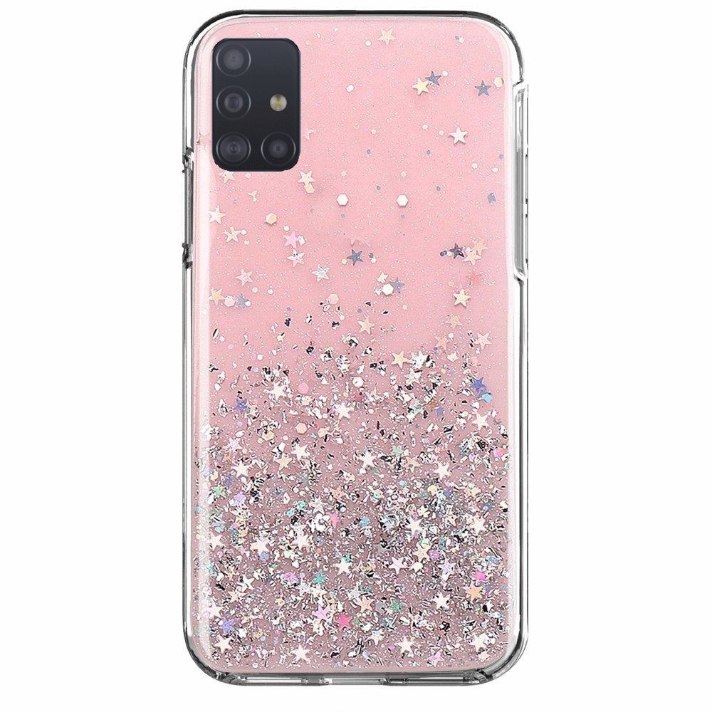 Telefontok Xiaomi Poco X3 NFC / Poco X3 Pro - Pink átlátszó csillámos szilikon hátlaptok