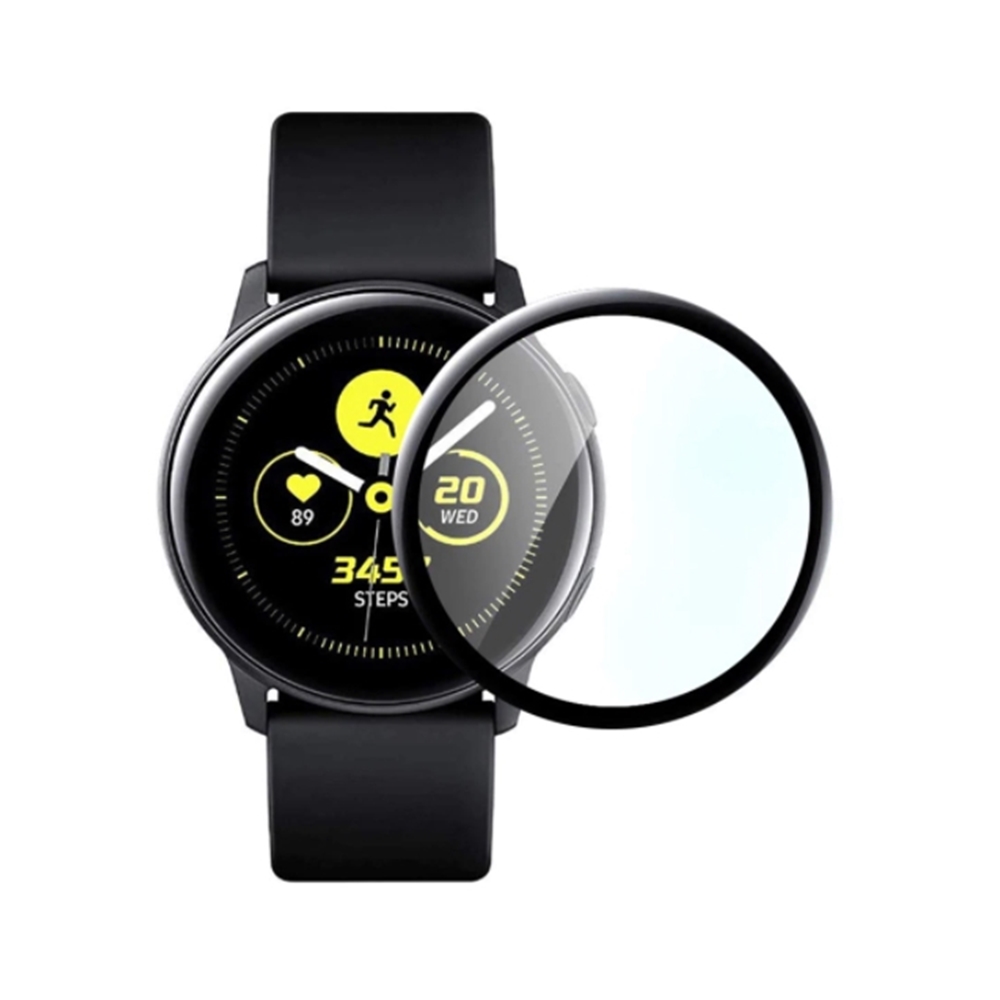 BESTSUIT okosóra fólia - Samsung Galaxy Watch Active 2 - kijelzővédő fólia, fekete kerettel (40 mm)