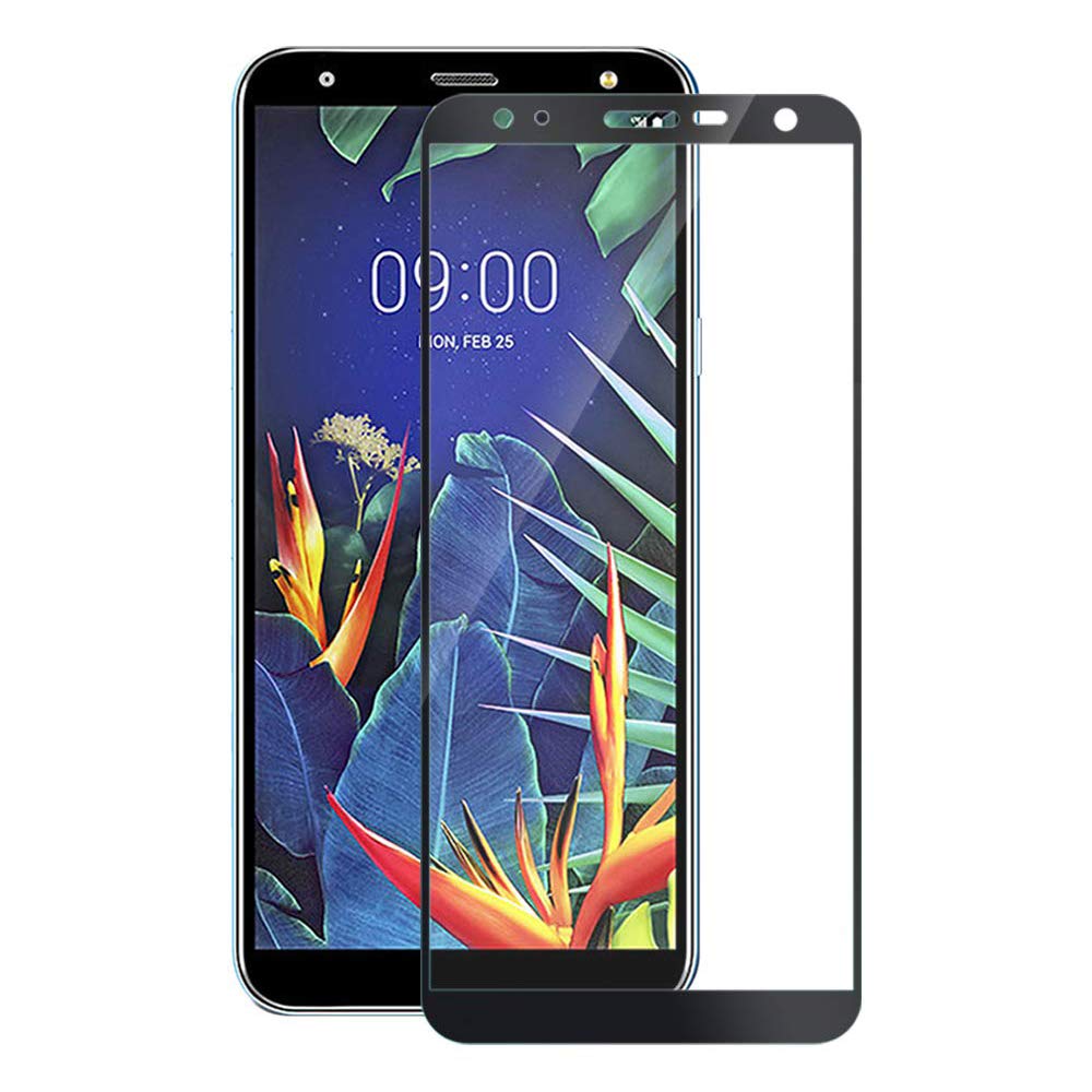 LG K40 Üvegfólia- fekete tokbarát Slim 3D üvegfólia