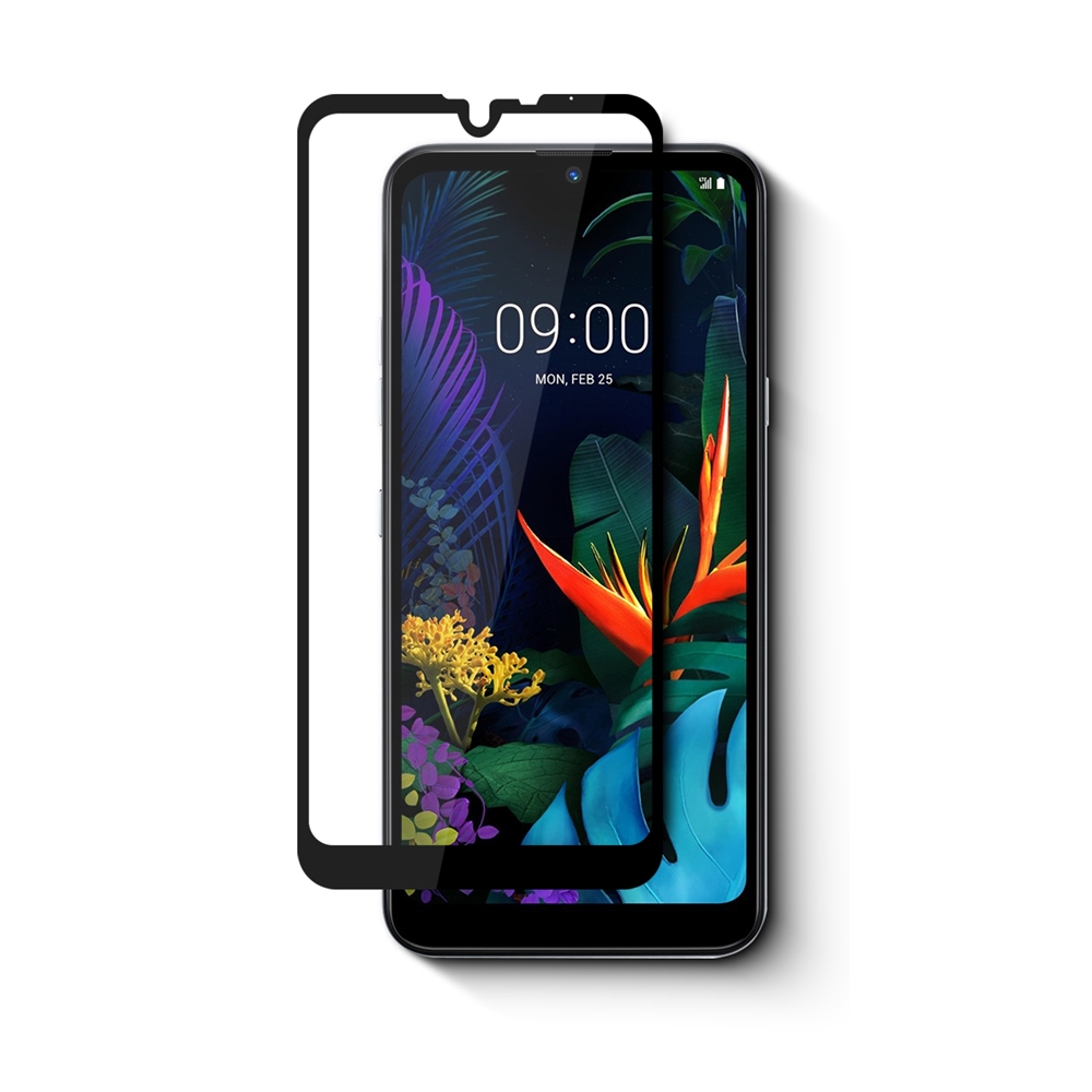 Üvegfólia LG K50 / LG Q60 - fekete tokbarát Slim 3D üvegfólia