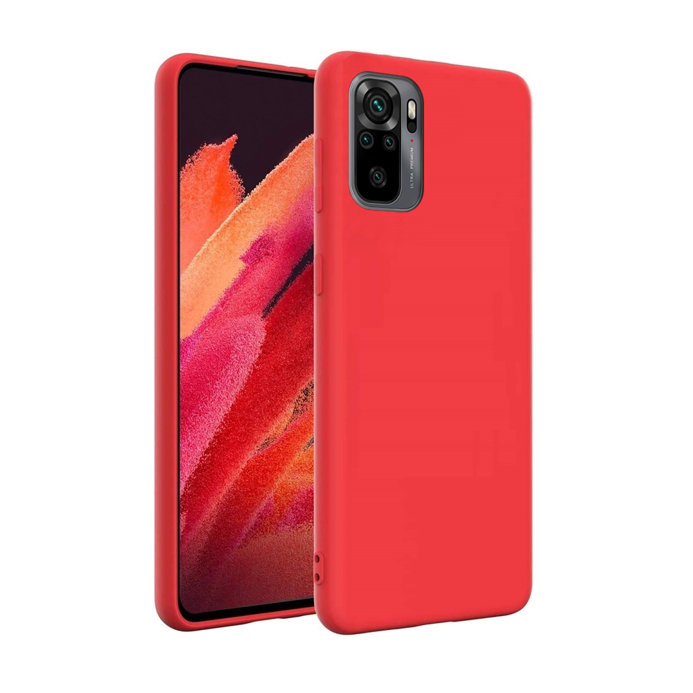 Xiaomi Redmi Note 10S Telefontok - piros szilikon tok