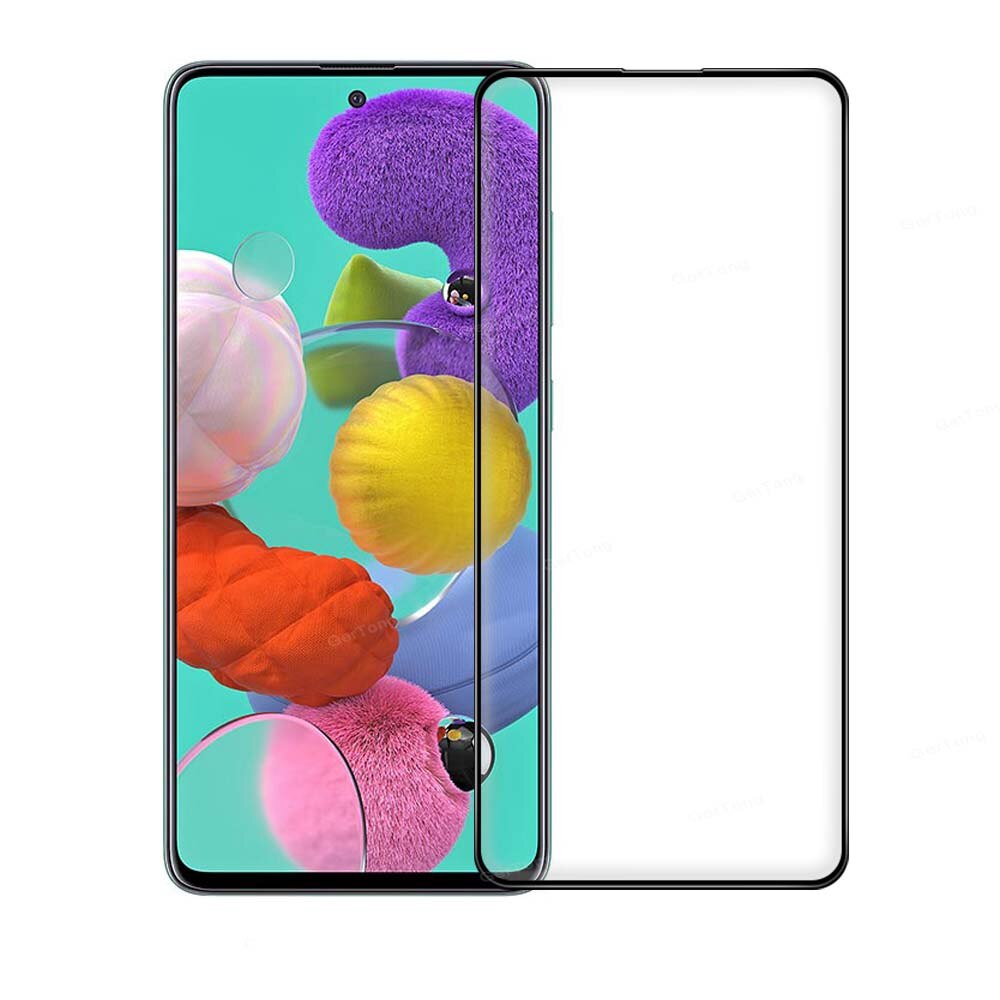 Samsung Galaxy A51 üvegfólia- fekete tokbarát Slim 3D üvegfólia