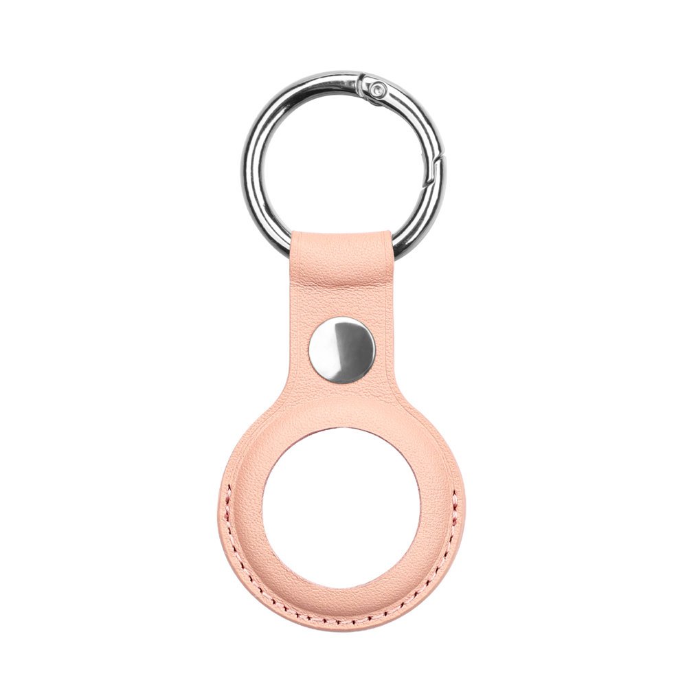 Pink műbőr Airtag pánt - kulcstartó