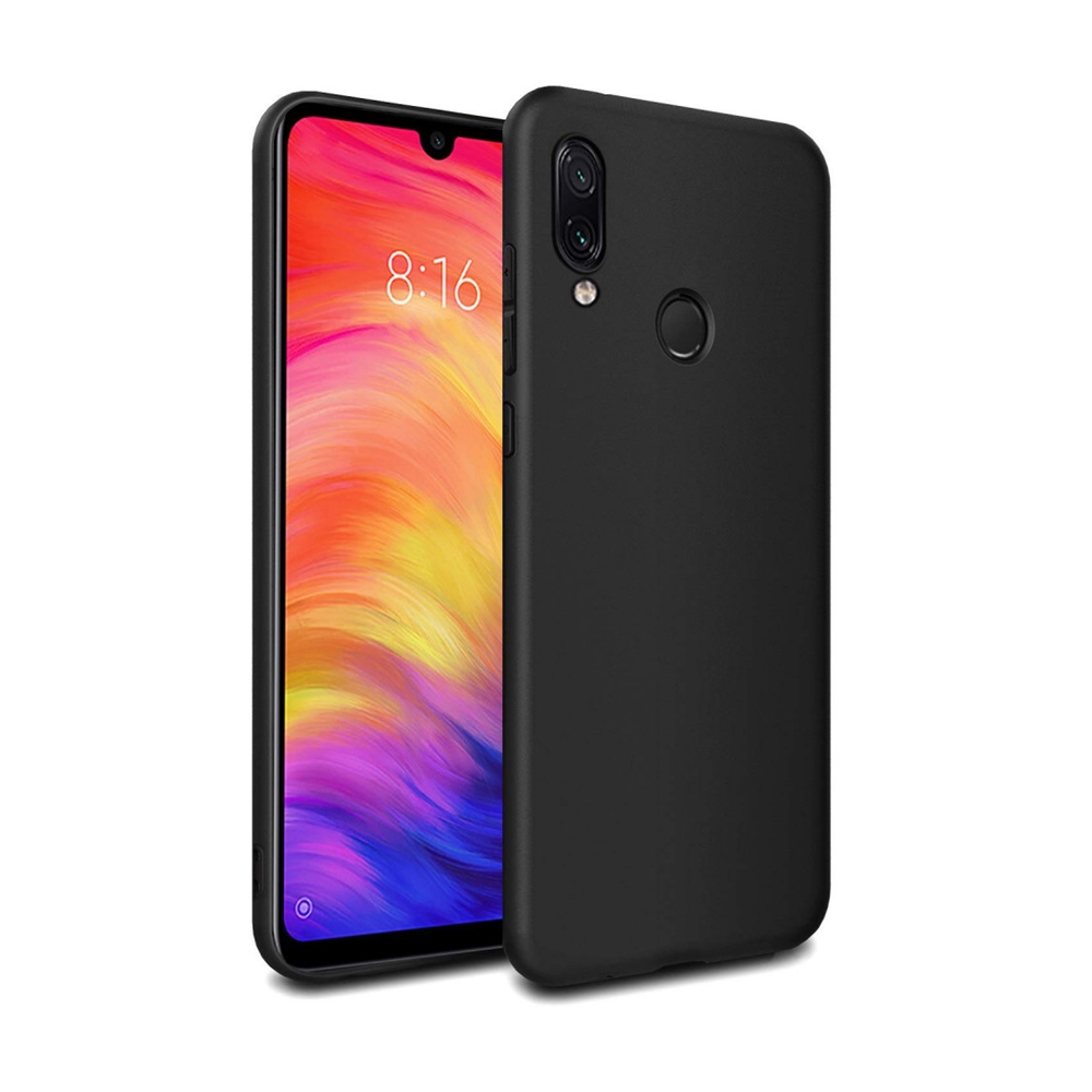 Telefontok Xiaomi Redmi Note 7 - fényes fekete szilikon tok