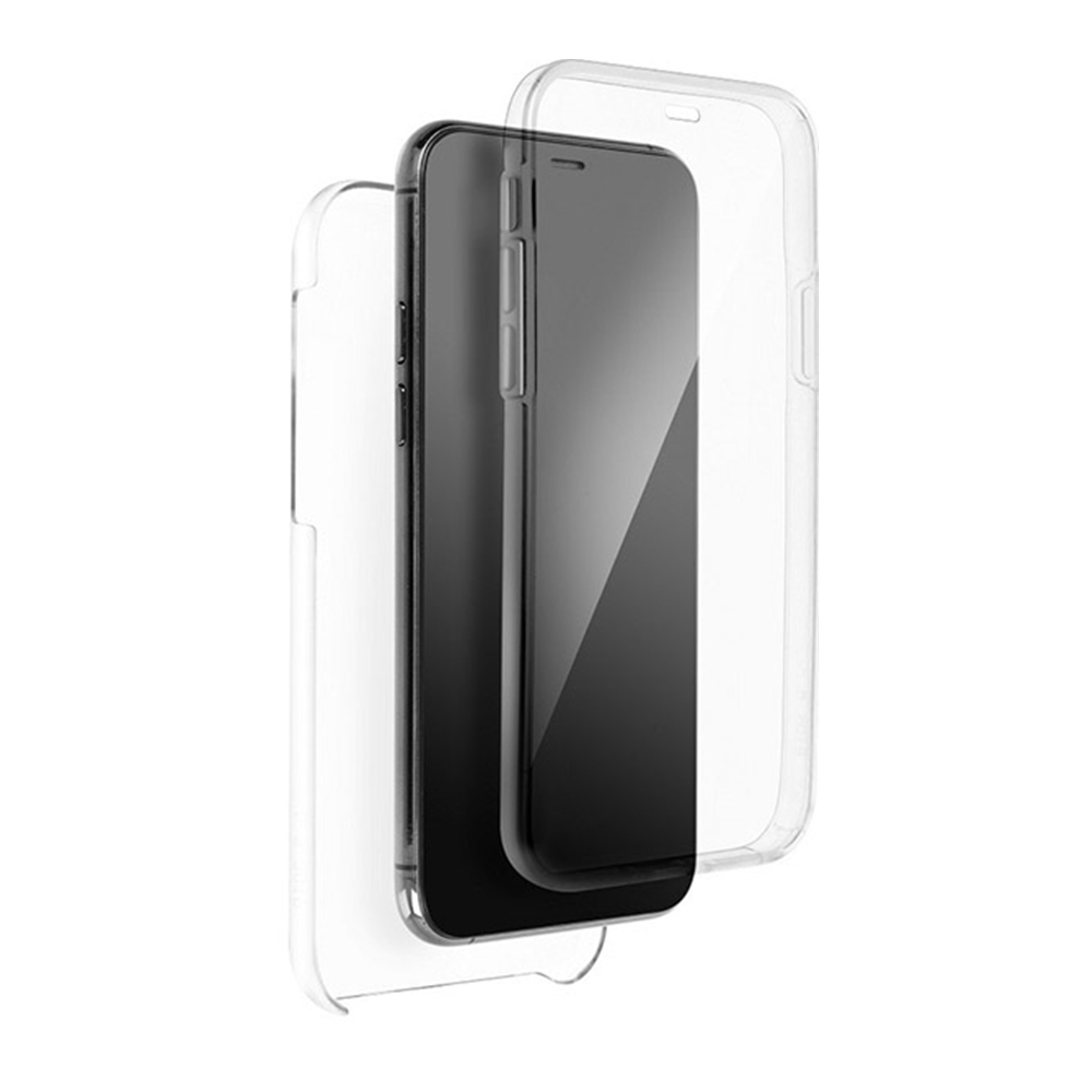 Xiaomi Redmi Note 9T 5G Telefontok - átlátszó szilikon előlap + plexi hátlapi tok 360°