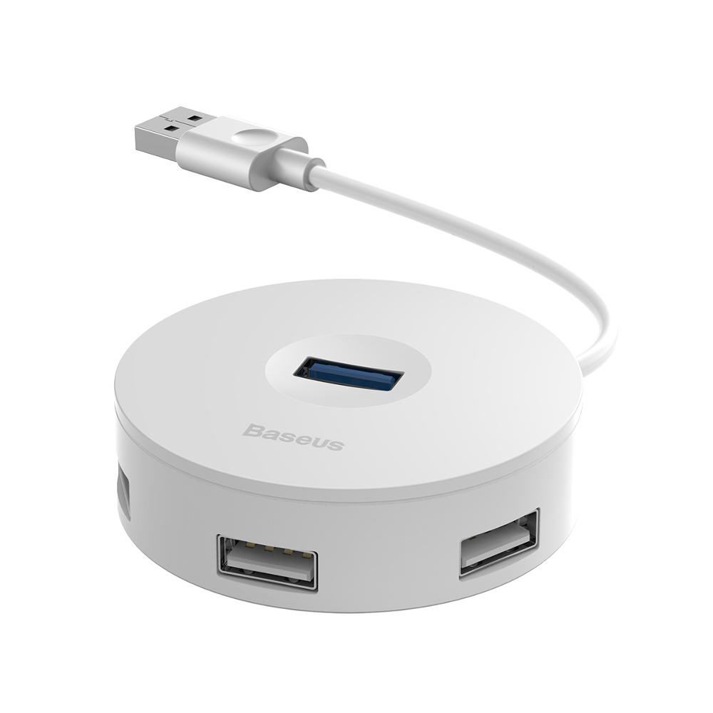 BASEUS CAHUB-F02 adapter - 4xUSB porttal+MicroUSB, fehér adapter