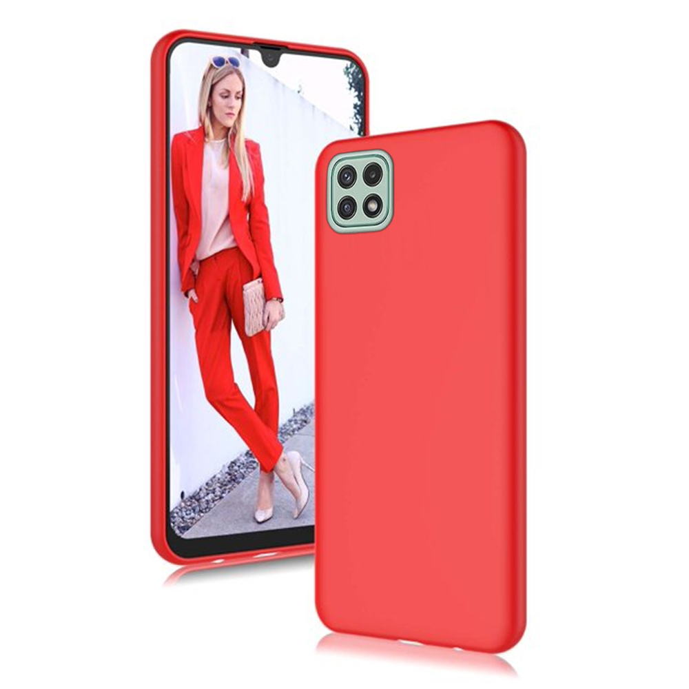 Samsung Galaxy A22 5G Telefontok - piros szilikon tok