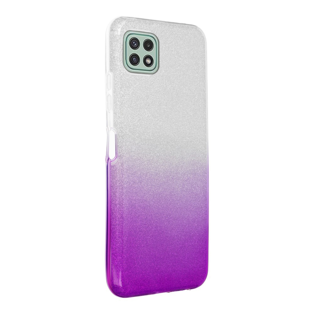 Samsung Galaxy A22 5G Telefontok - Ezüst / lila Shiny tok