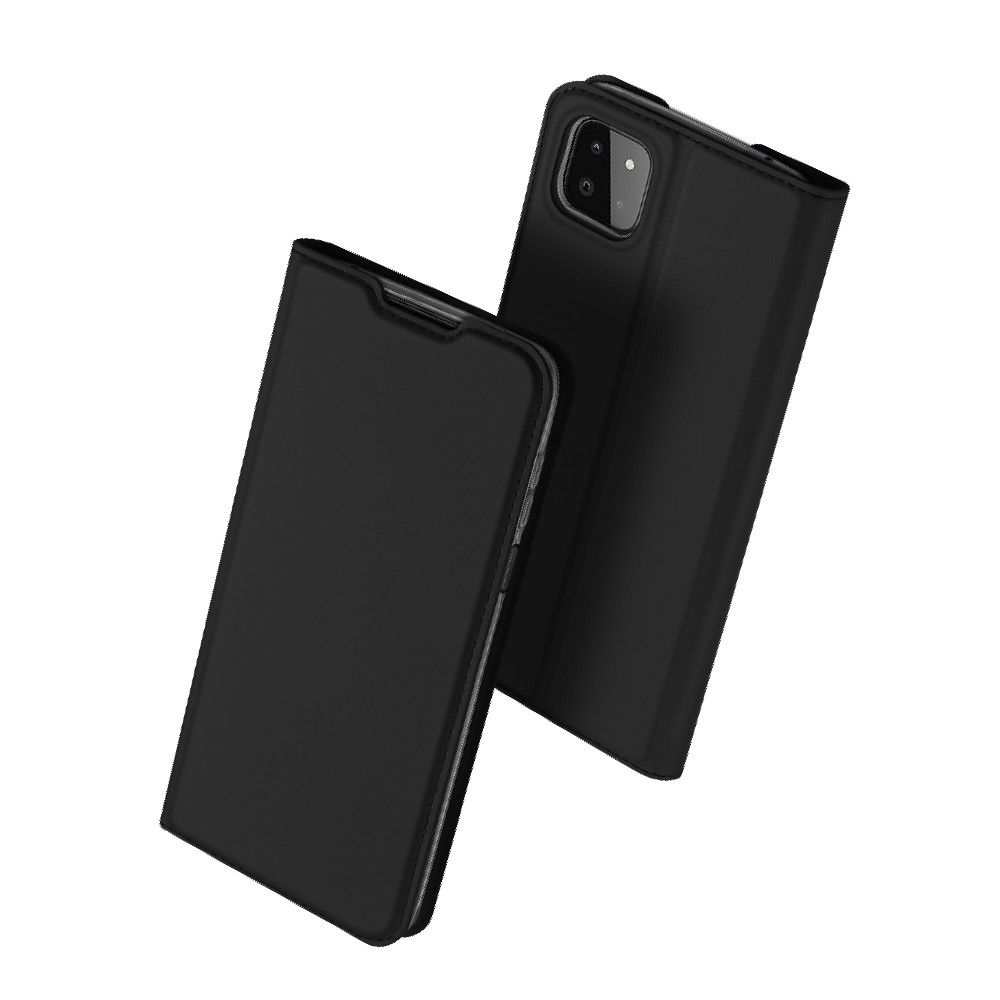 Samsung Galaxy A22 5G Telefontok - Dux Ducis fekete flipcover tok