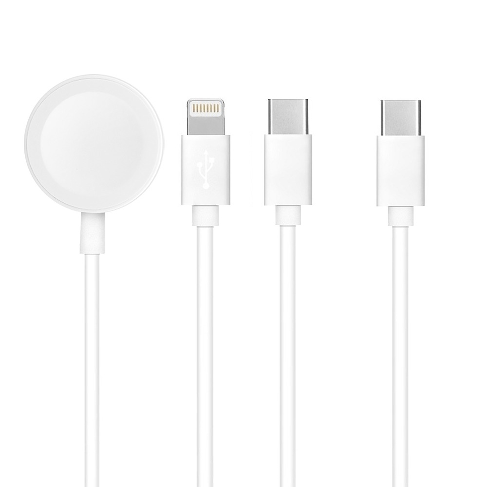 Kábel: C3169 3in1 - (TYPE-C / Lightning, TYPE-C, Apple Watch) fehér kábel, 2A
