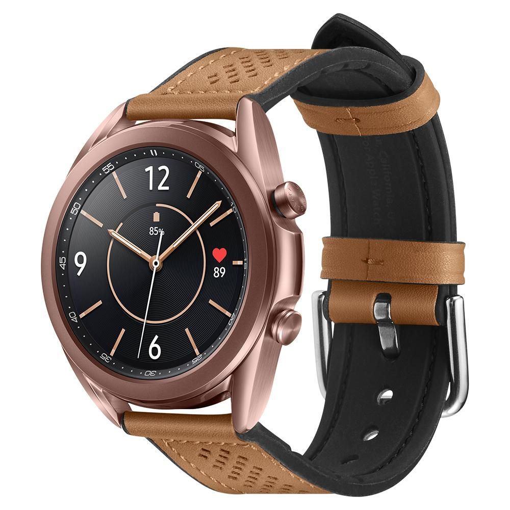 Samsung Galaxy Watch4 (40/42/44/46 mm) - SPIGEN RETRO FIT barna bőr szíj