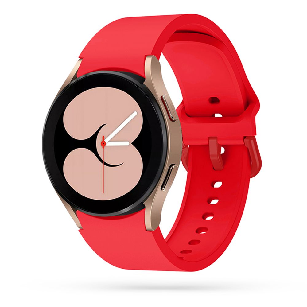 Okosóra szilikon szíj - Samsung Galaxy Watch 4 (40 / 42 / 44 / 46 mm) - piros szilikon szíj