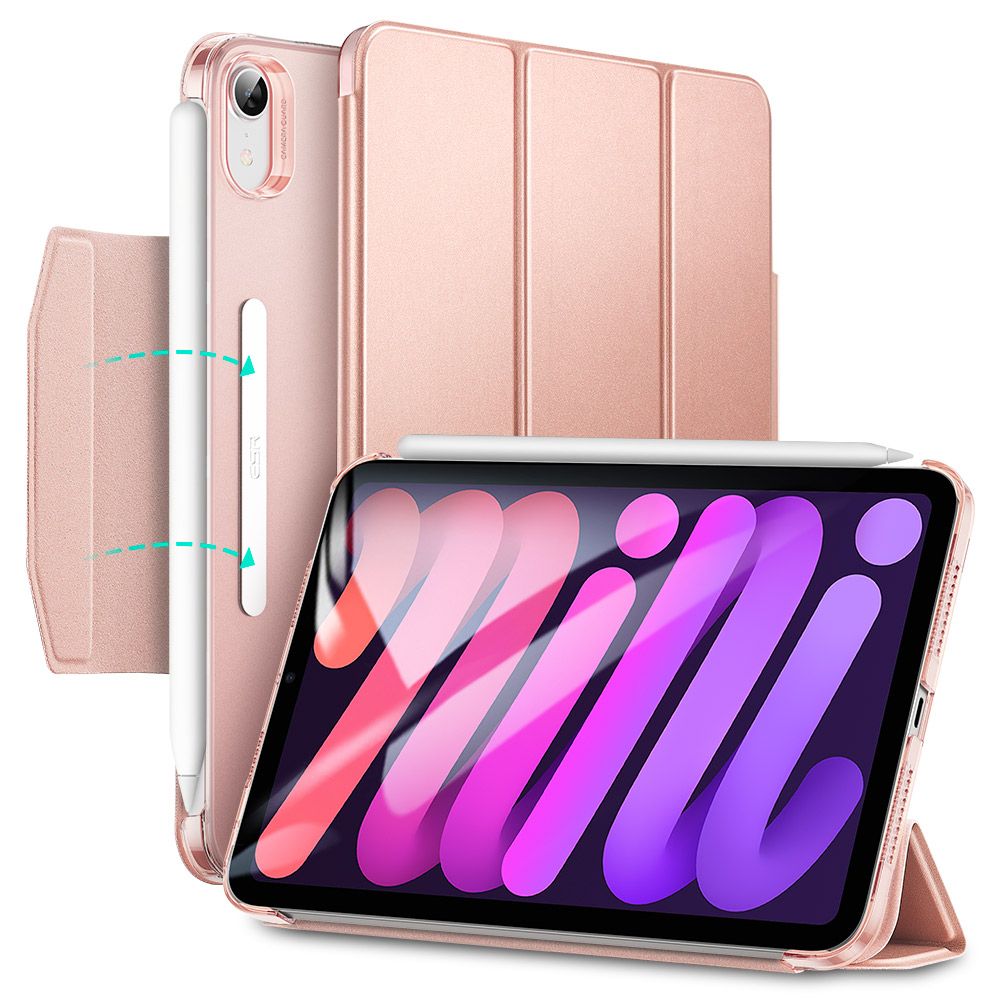 iPad Mini 6 2021 Tablettok - ESR ASCEND TRIFOLD pink smart case