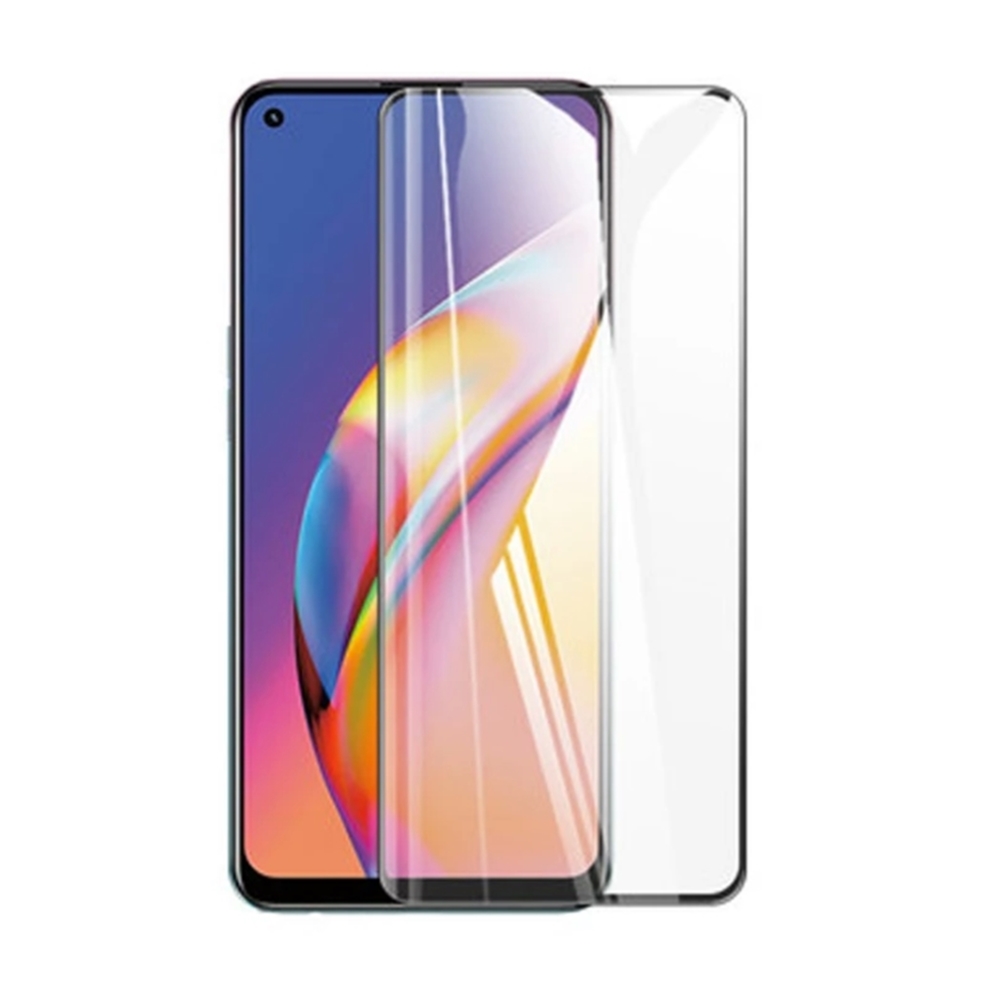 Oppo Reno5 Z 5G Üvegfólia  - 5D full glue, kemény tokbarát fólia fekete kerettel