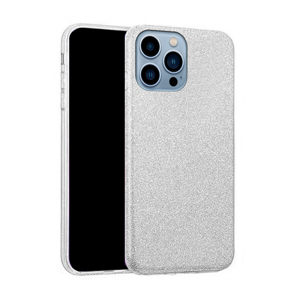 iPhone 13 Pro Max Telefontok - Ezüst Shiny tok