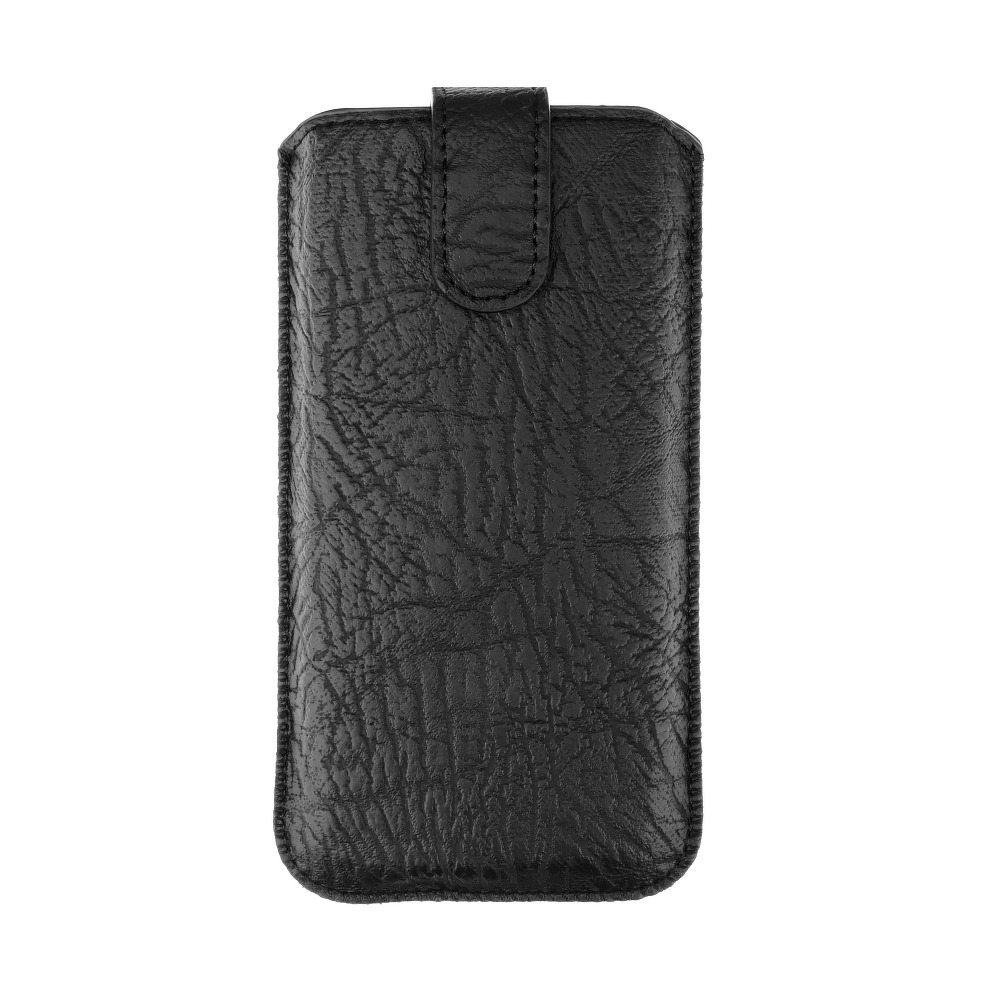 Forcell Slim Kora Telefontok - fekete mágnesfüles kihúzós tok (13,5x6,5x1 cm)