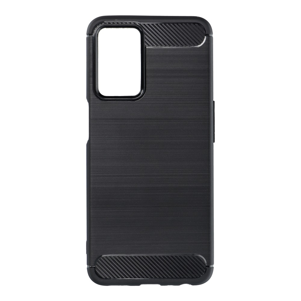 Oppo A16s Telefontok - Forcell CARBON fekete szilikon hátlap tok
