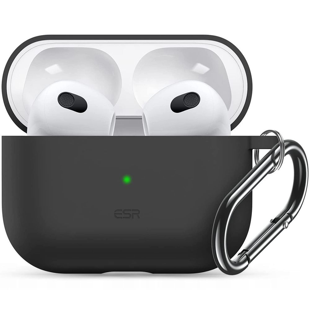 ESR Bounce AirPods 3 tartó - fekete szilikon -Airpods 3 tartó