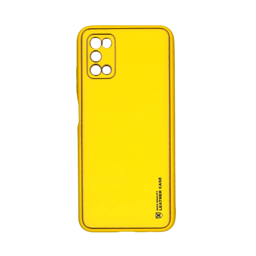 Samsung Galaxy A03S Telefontok - Forcell műbőr hátlap tok, sárga