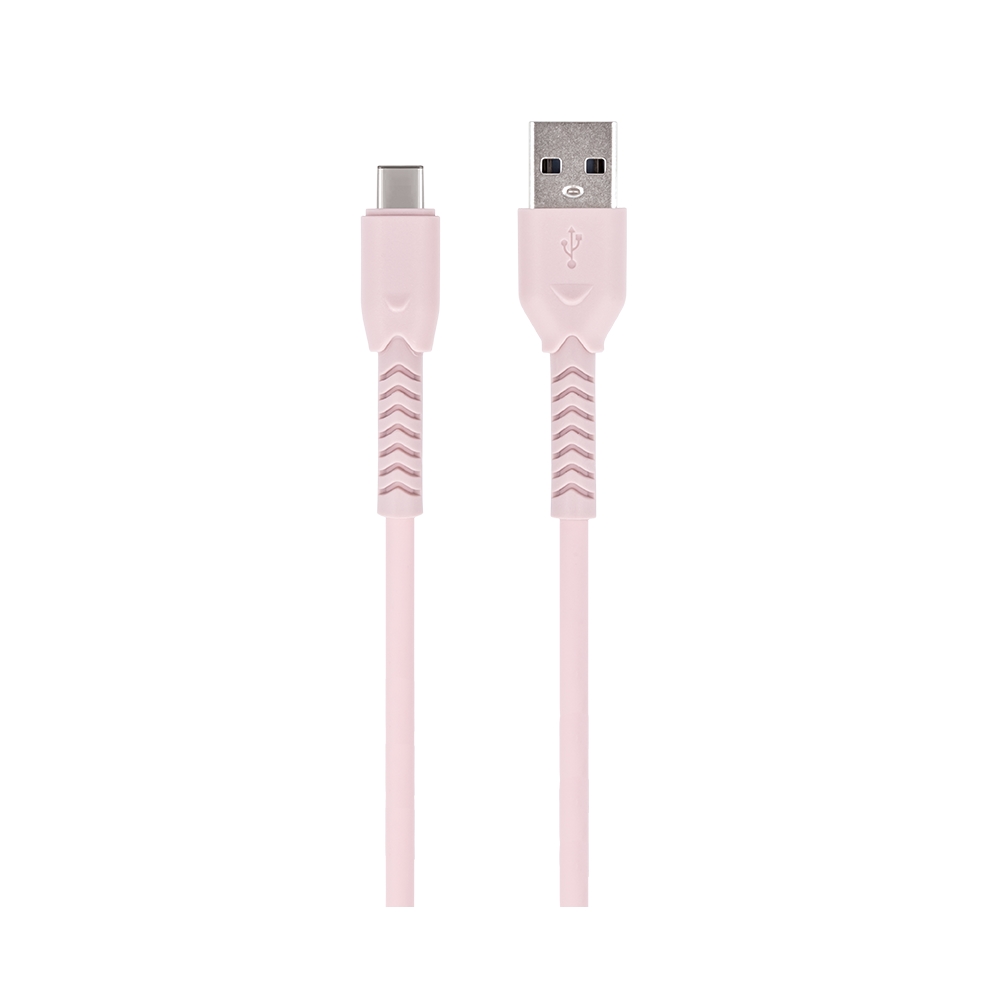 Adatkábel: Maxlife MXUC-04 - USB / Type-C (USB-C) pink adatkábel 1m, 3A