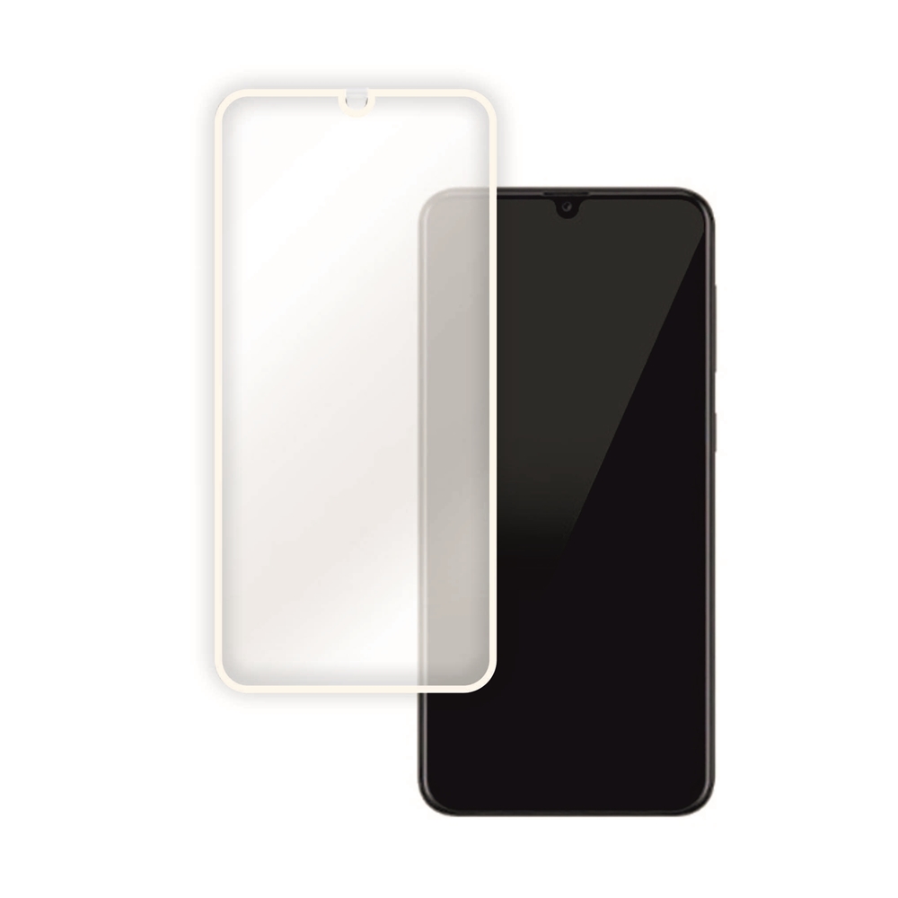 Samsung Galaxy A50s üvegfólia- fehér tokbarát Slim 3D üvegfólia