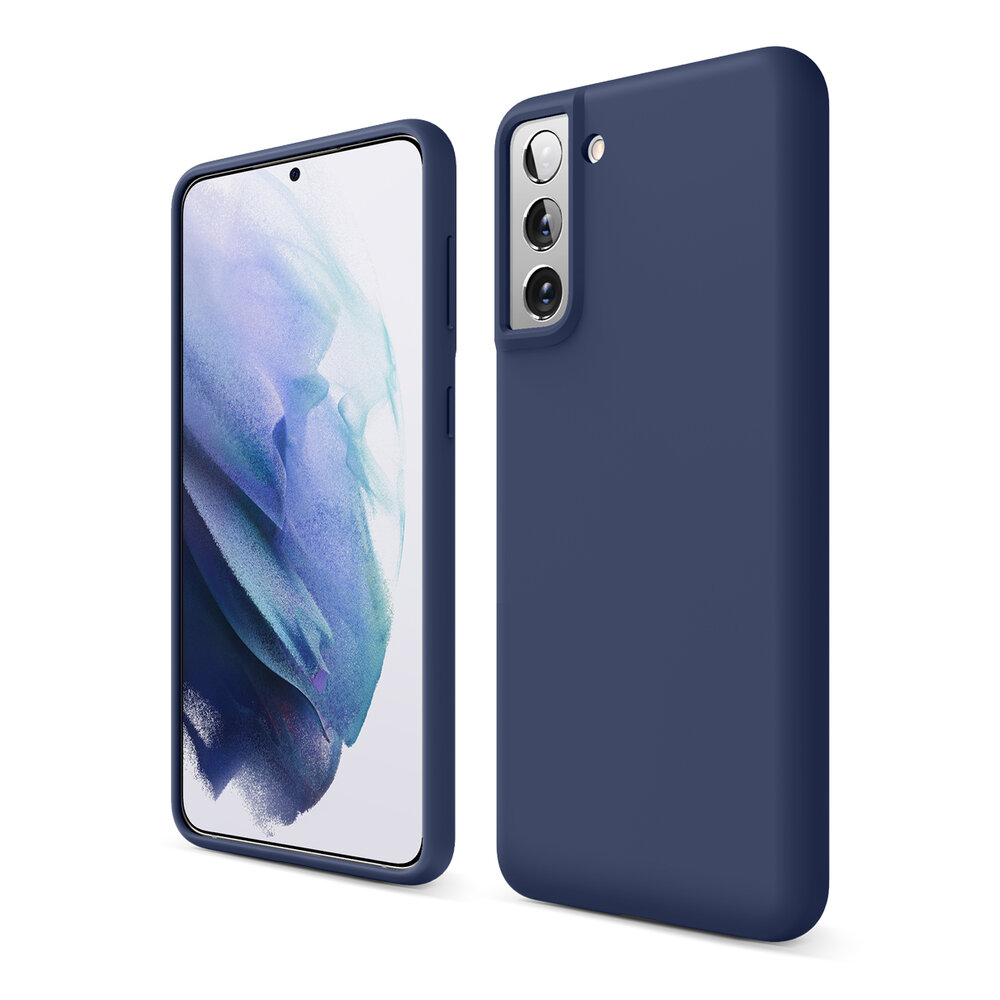 Samsung Galaxy S22+ (S22 Plus) Telefontok - sötétkék szilikon tok