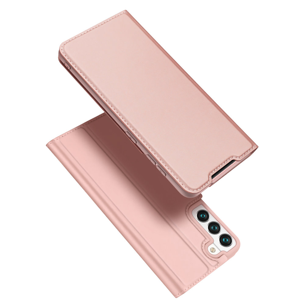 Samsung Galaxy S22+ (S22 Plus) Telefontok - Dux Ducis rose gold flipcover tok