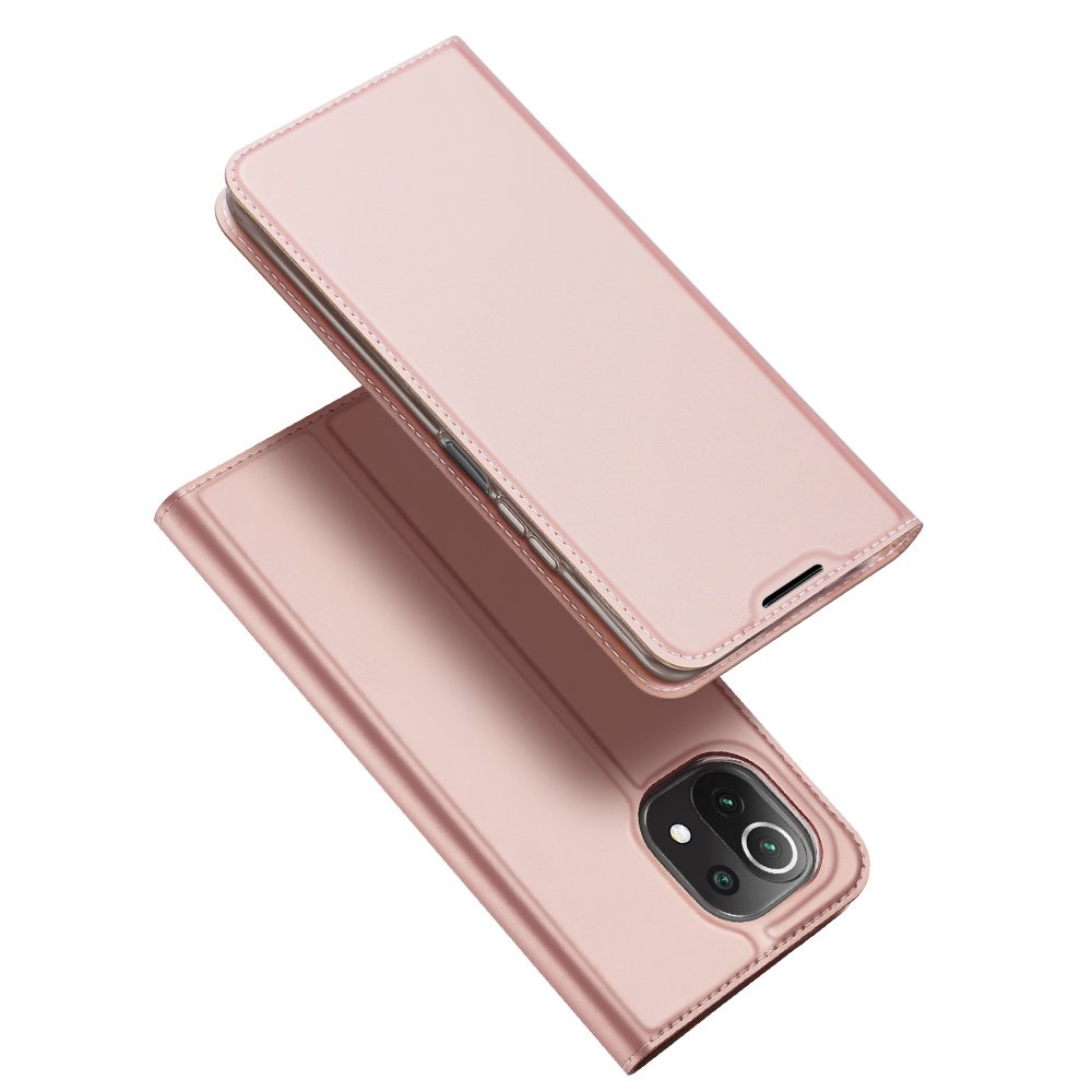 Xiaomi 11 Lite 5G NE / Mi 11 Lite Telefontok - Dux Ducis rose gold flipcover tok
