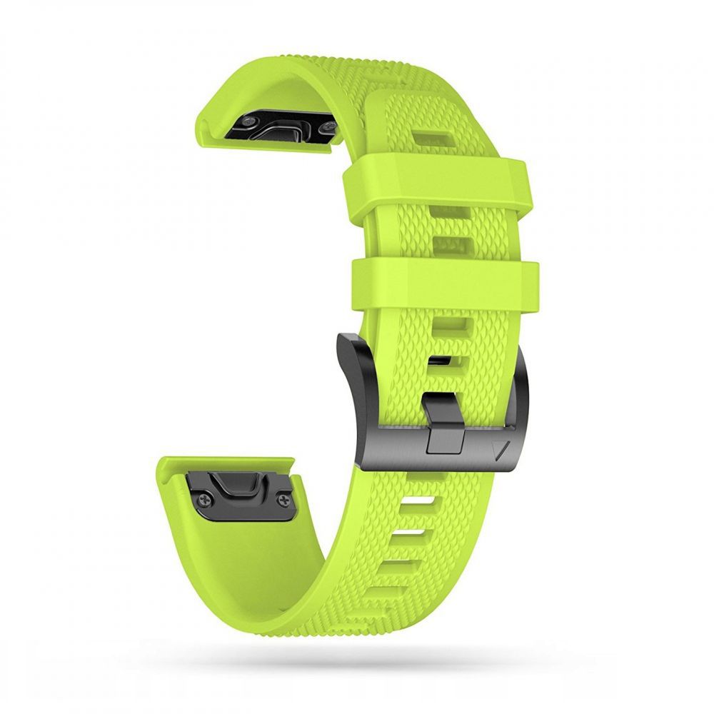 GARMIN FENIX 5 / 6 / 6 PRO / 7 okosóra szíj - TECH-PROTECT Smooth zöld szilikon szíj 