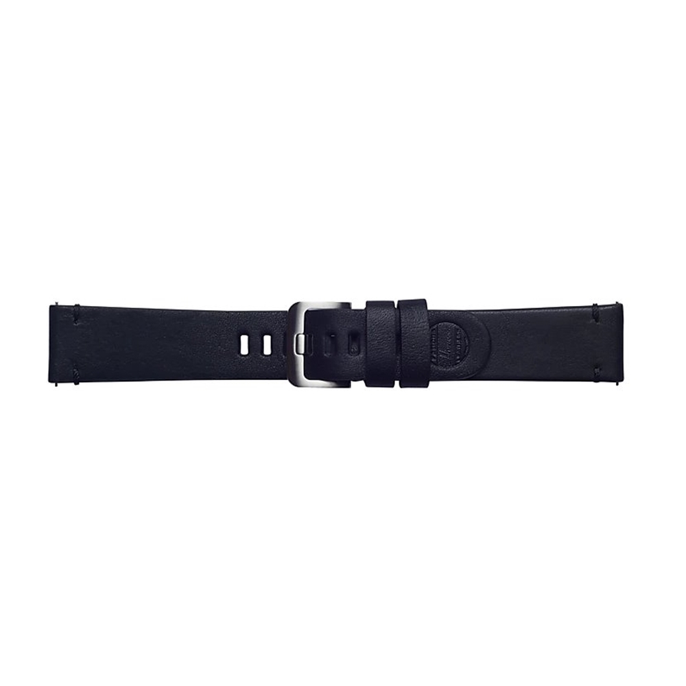 Okosóra szíj - Samsung Galaxy Watch 3 (45 mm) - Essex Belt fekete bőr szíj (22 mm szíj szélesség)