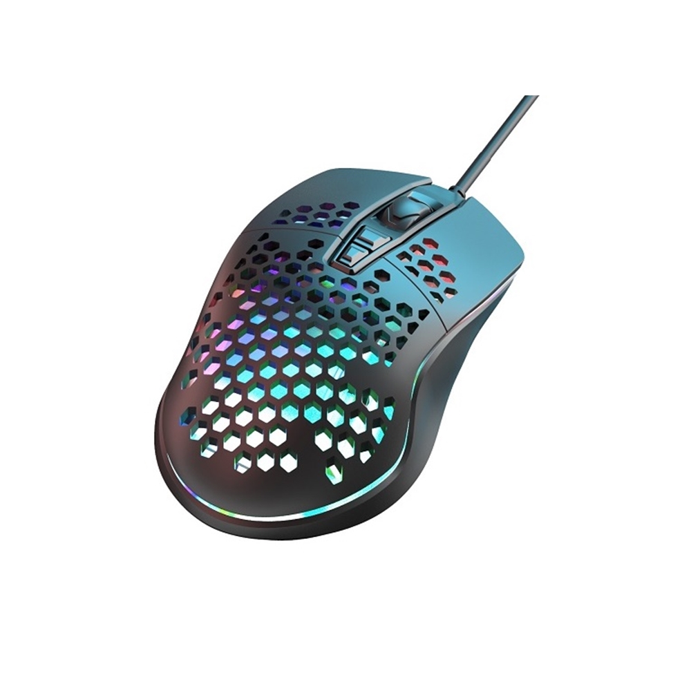 Egér - XO M4 - vezetékes, optikai fekete Gamer egér, háttérvilágítással