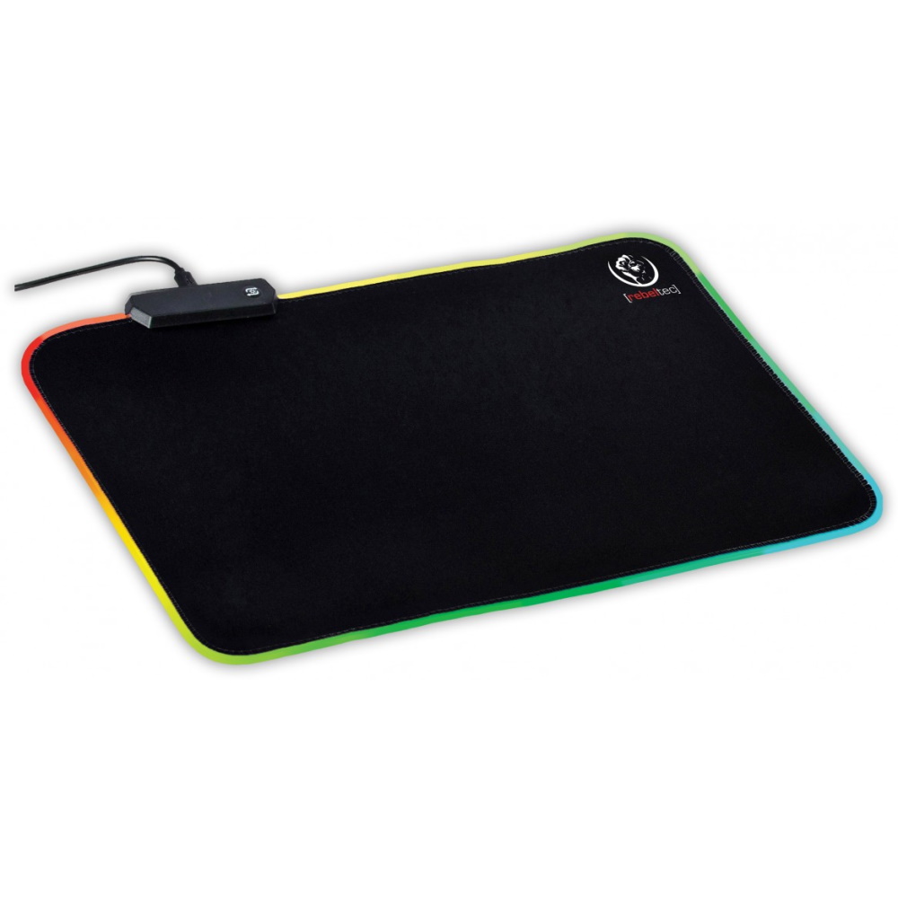 Rebeltec Slider M Egérpad - LED szegélyes egérpad (360 x 260 mm, szövet)