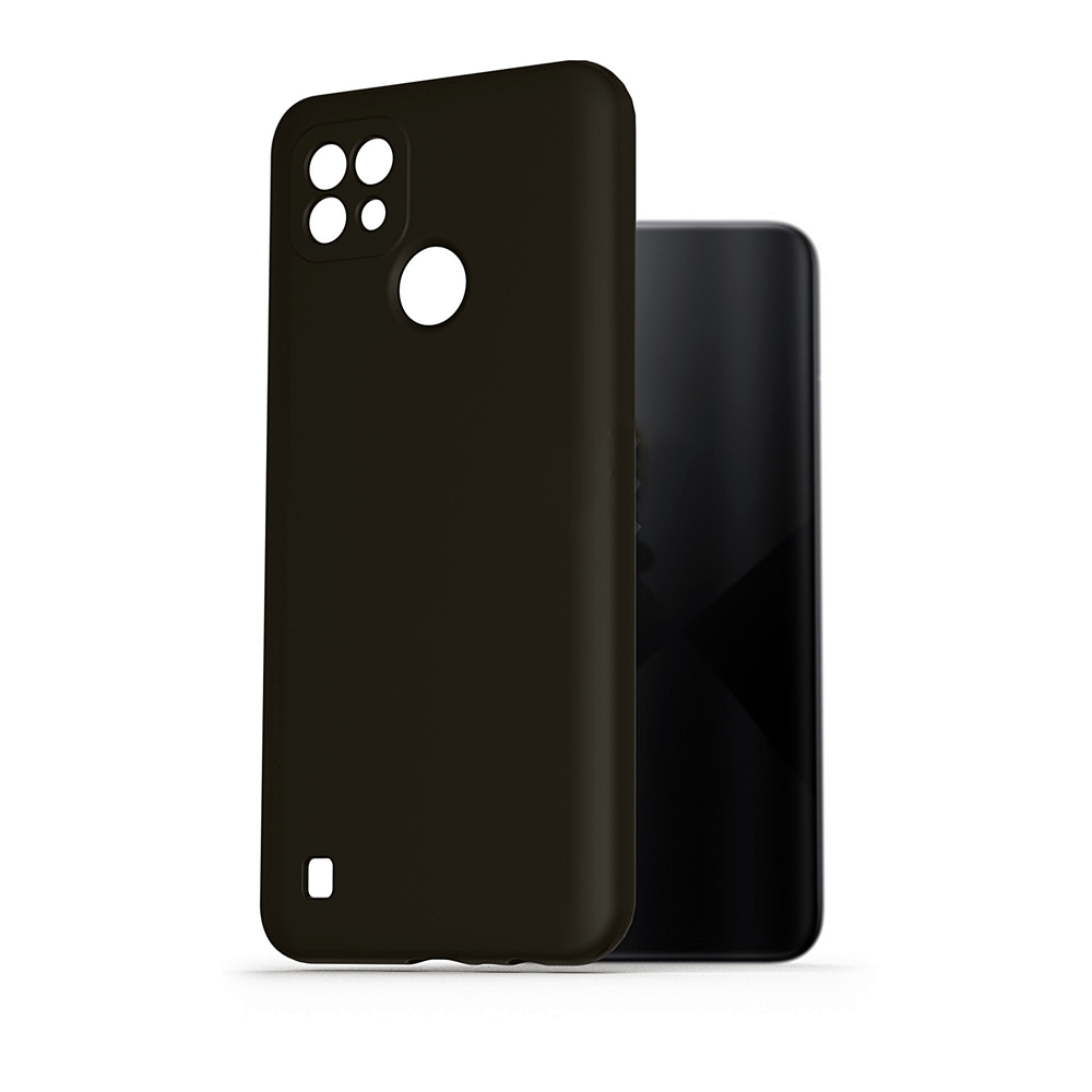 Realme C21 Telefontok - fekete szilikon tok