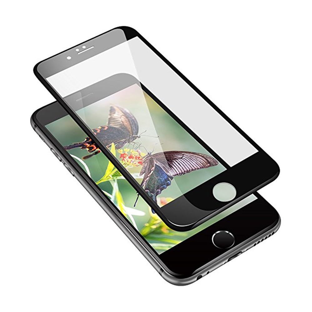 iPhone SE3 2022 Üvegfólia- 5D full glue, kemény tokbarát fólia fekete kerettel