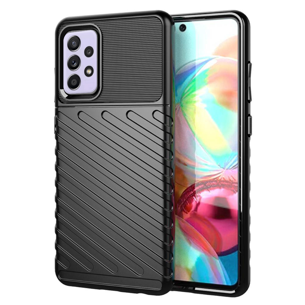 Samsung Galaxy A53 5G Telefontok - Thunder fekete ütésálló szilikon hátlap tok